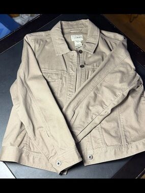 L.L. Bean Light Tan Cotton Jean Jacket